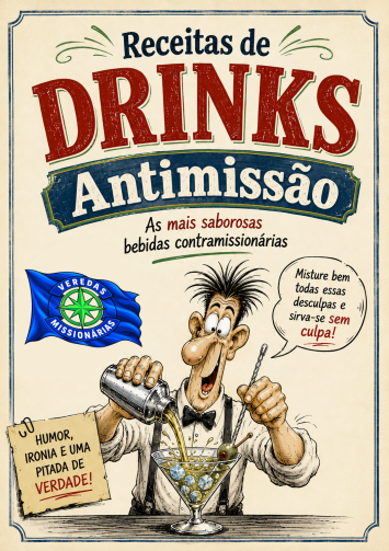 Capa de Receitas De Drinks Antimissão: As Mais Saborosas Bebidas Contramissionárias